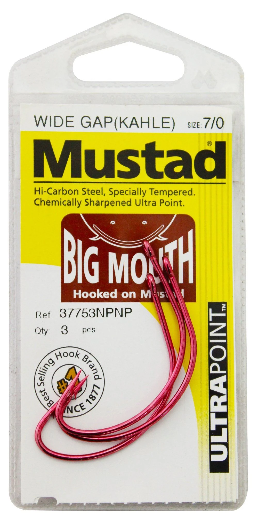 Mustad Big Mouth Flat 37753NPNP Pre Pack Hooks 5 Mustad Big Mouth Flat 37753NPNP Pre Pack Hooks - Image 3