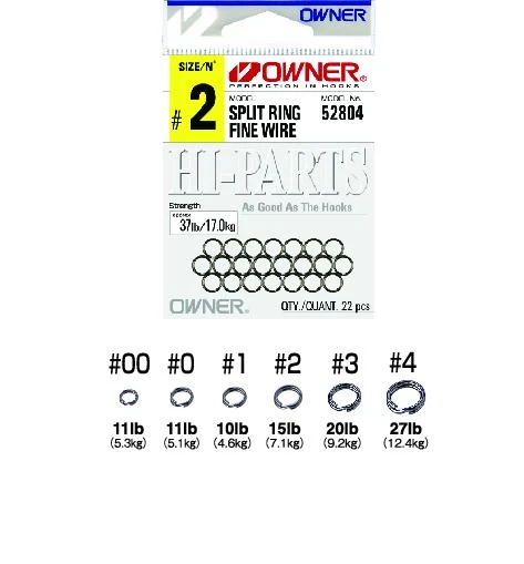 Owner Fine Wire Nickel Split Rings 3 Owner Fine Wire Nickel Split Rings